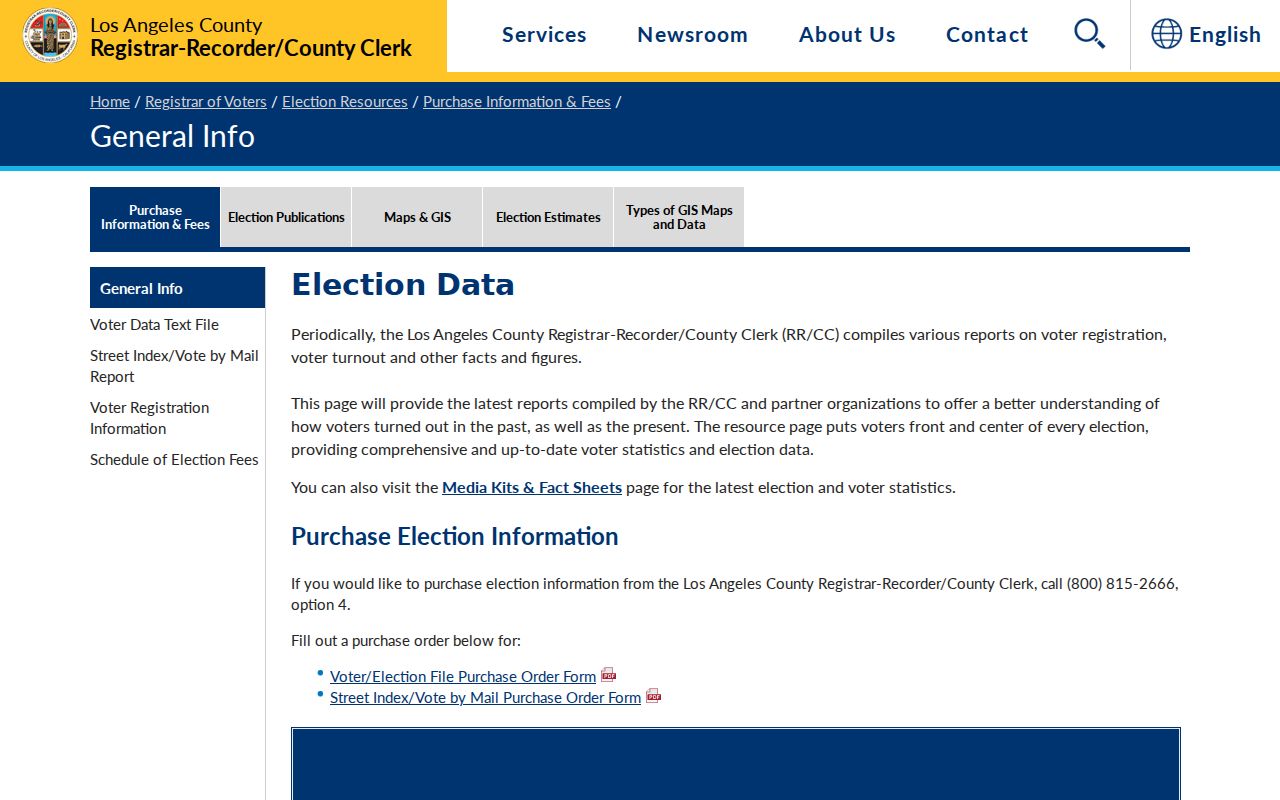 La Verne neighbors view of Los Angeles County voter file and street index products