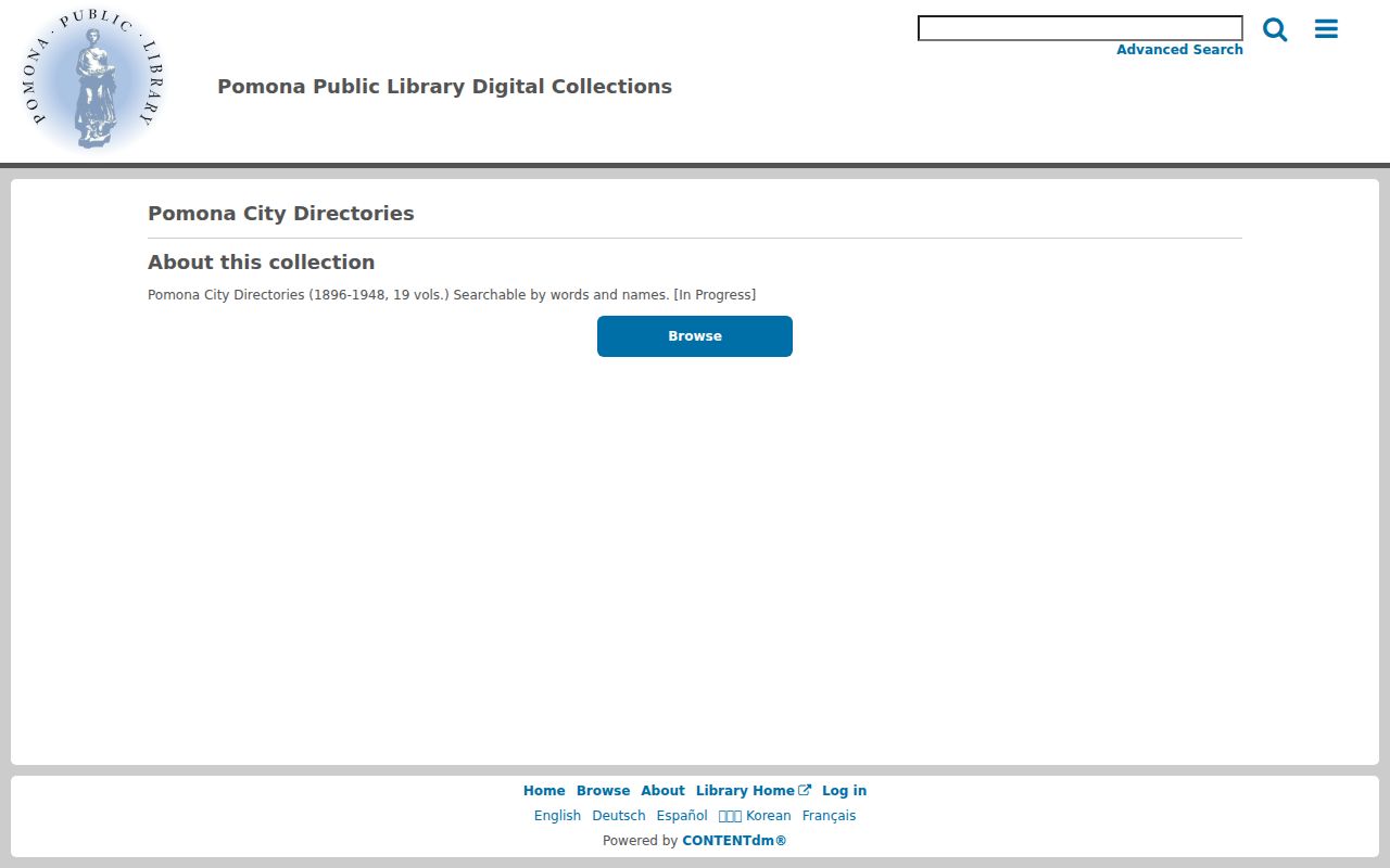 La Verne previous residents view of Pomona and La Verne historic city directories